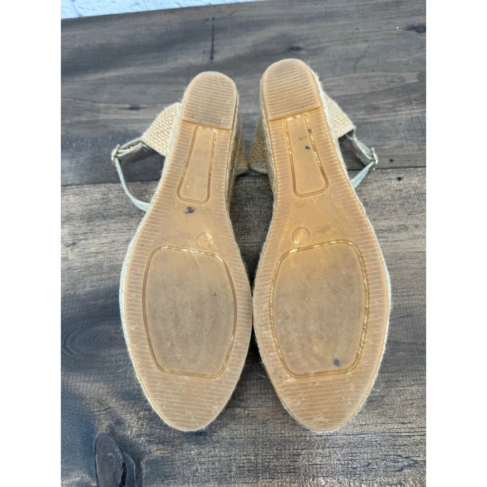 Viscata Barcelona Pubol Canvas Espadrille Wedge Sandals Gold Women's‎ 41/11